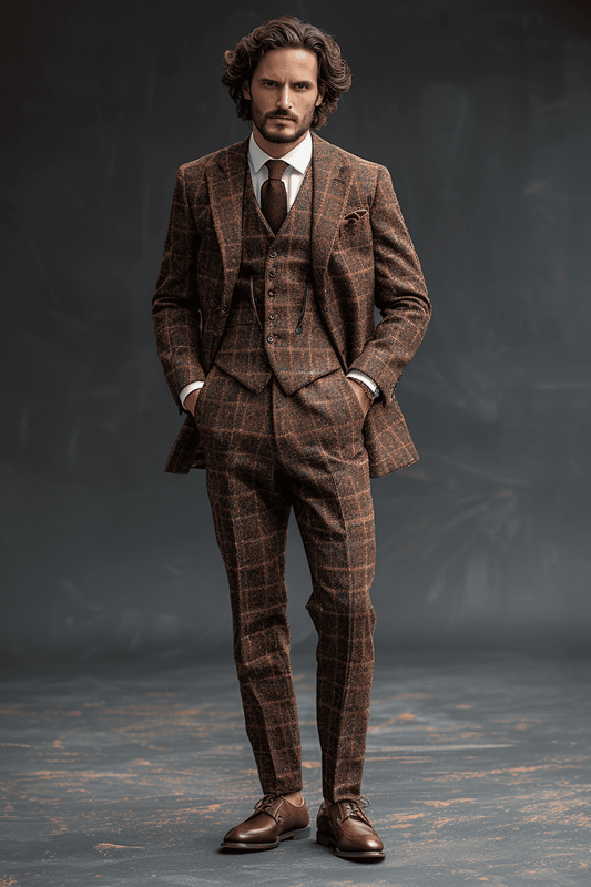 Maroon Flannel Suit — Custom Made to Measure