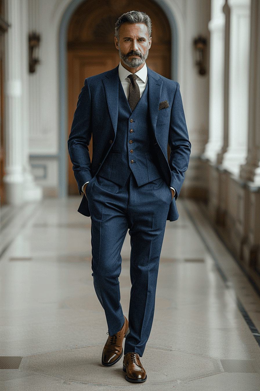 Midnight Blue Cashmere Blend Suit — Custom Made to Measure