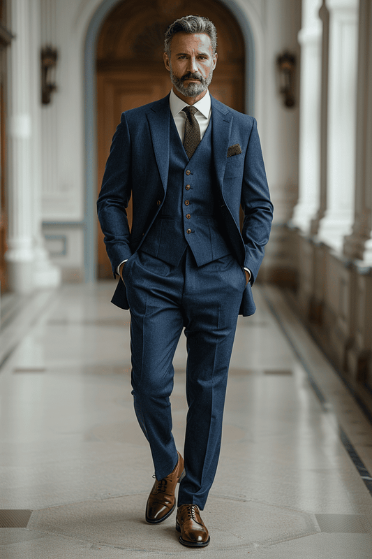 Midnight Blue Cashmere Blend Suit — Custom Made to Measure