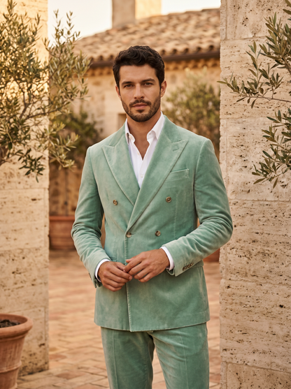 Mint Velvet Double Breasted Suit — Custom Made to Measure - front view