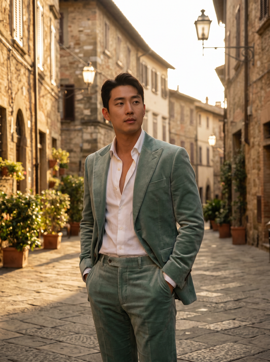 Mint Velvet Groomsmen Suit — Custom Made to Measure - front view
