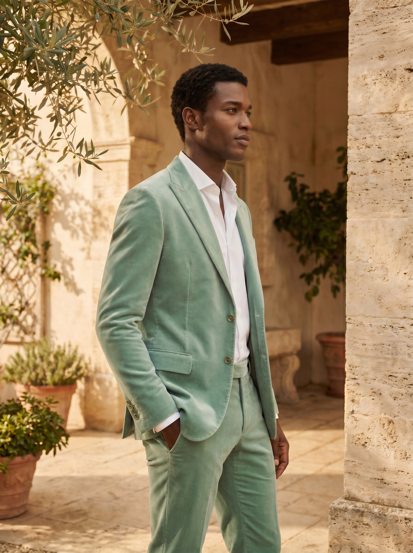 Mint Velvet Suit — Custom Made to Measure - side view