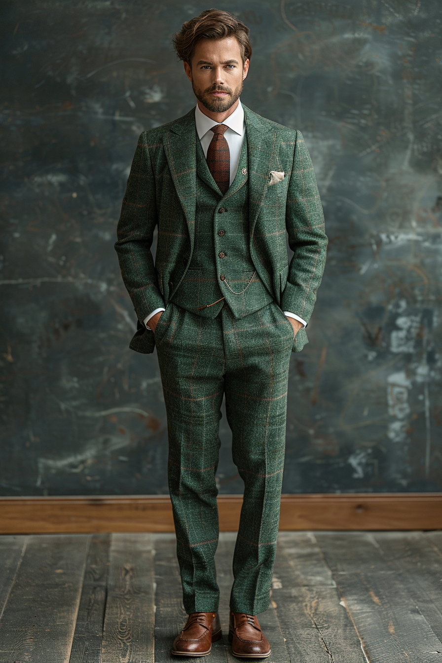 Mint Flannel Suit — Custom Made to Measure