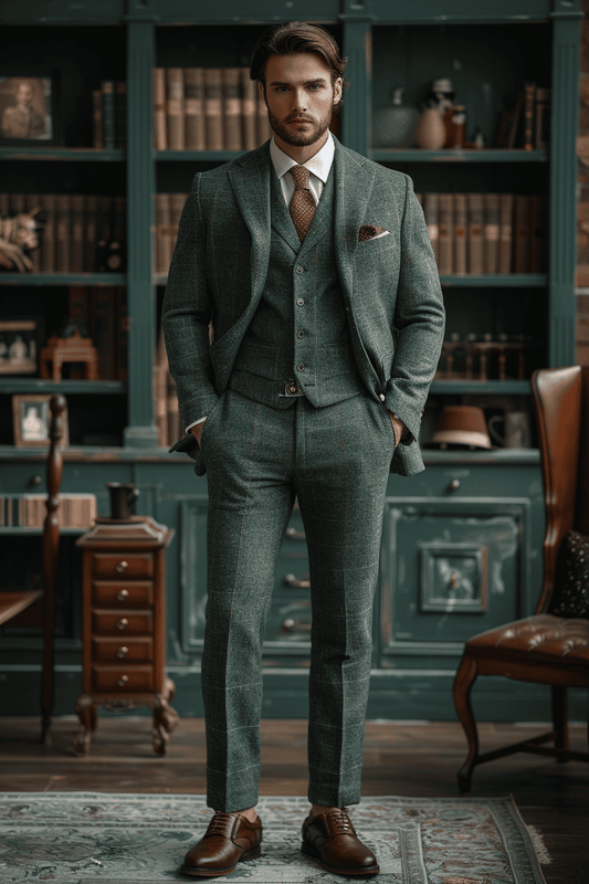Mint Linen Graduation Suit — Custom Made to Measure