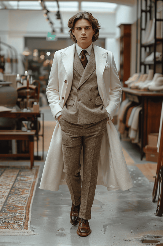 Off-White Cotton Father of the Bride Suit — Custom Made