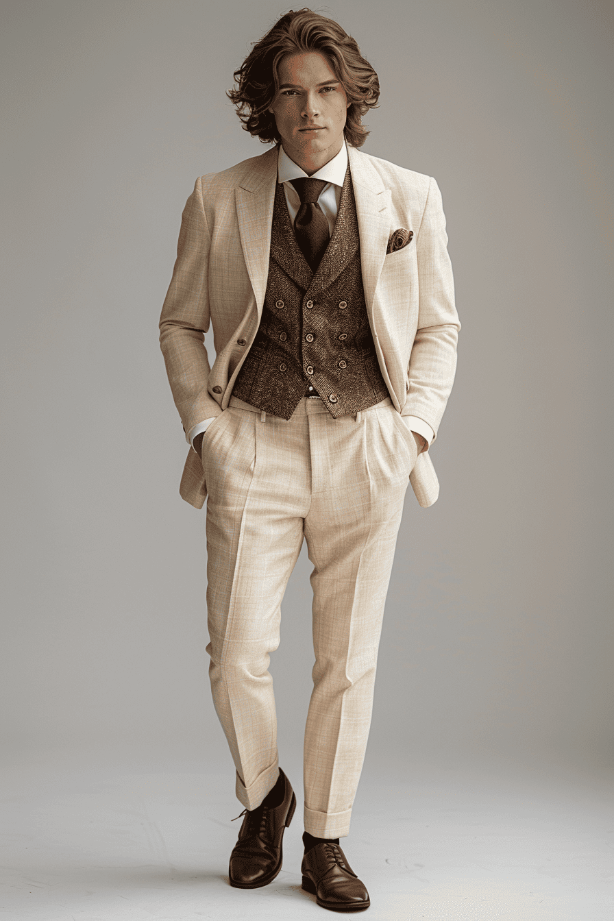Off-White Cotton Graduation Suit — Custom Made to Measure