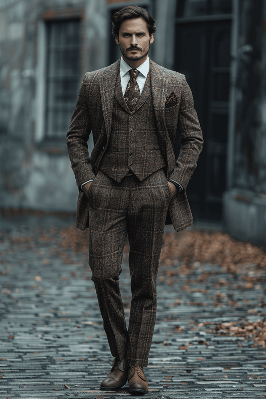 Off-White Tweed Suit — Custom Made to Measure