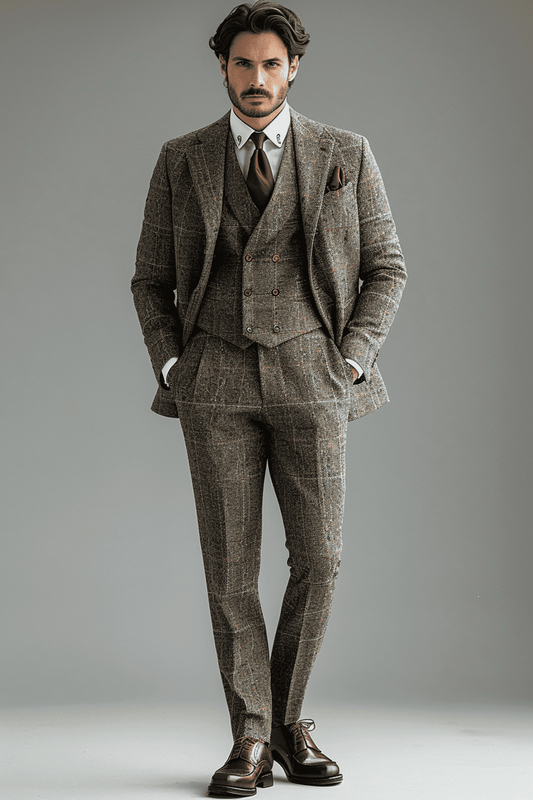 Off-White Wool Cocktail Party Suit — Custom Made to Measure