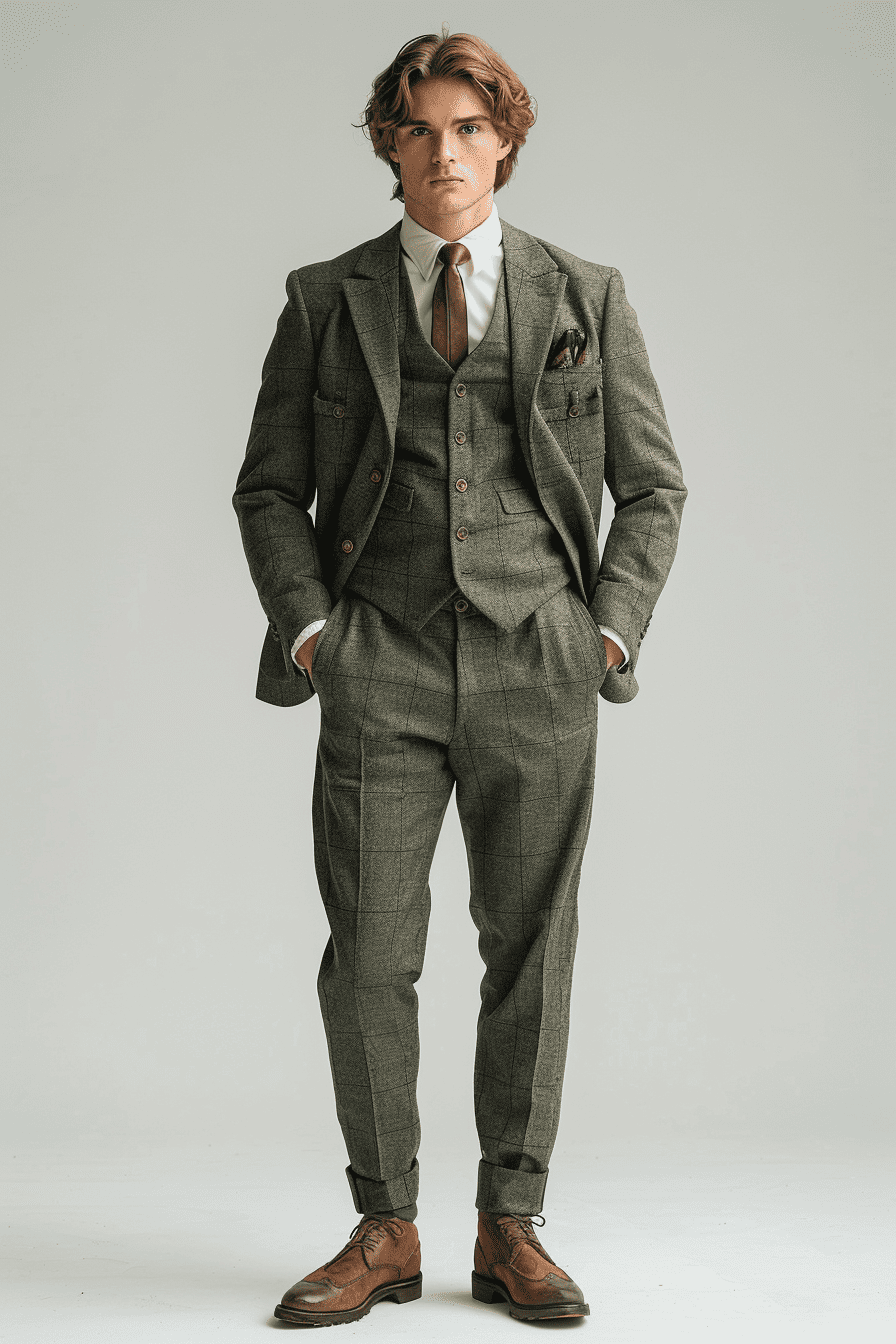 Olive Cotton Graduation Suit — Custom Made to Measure