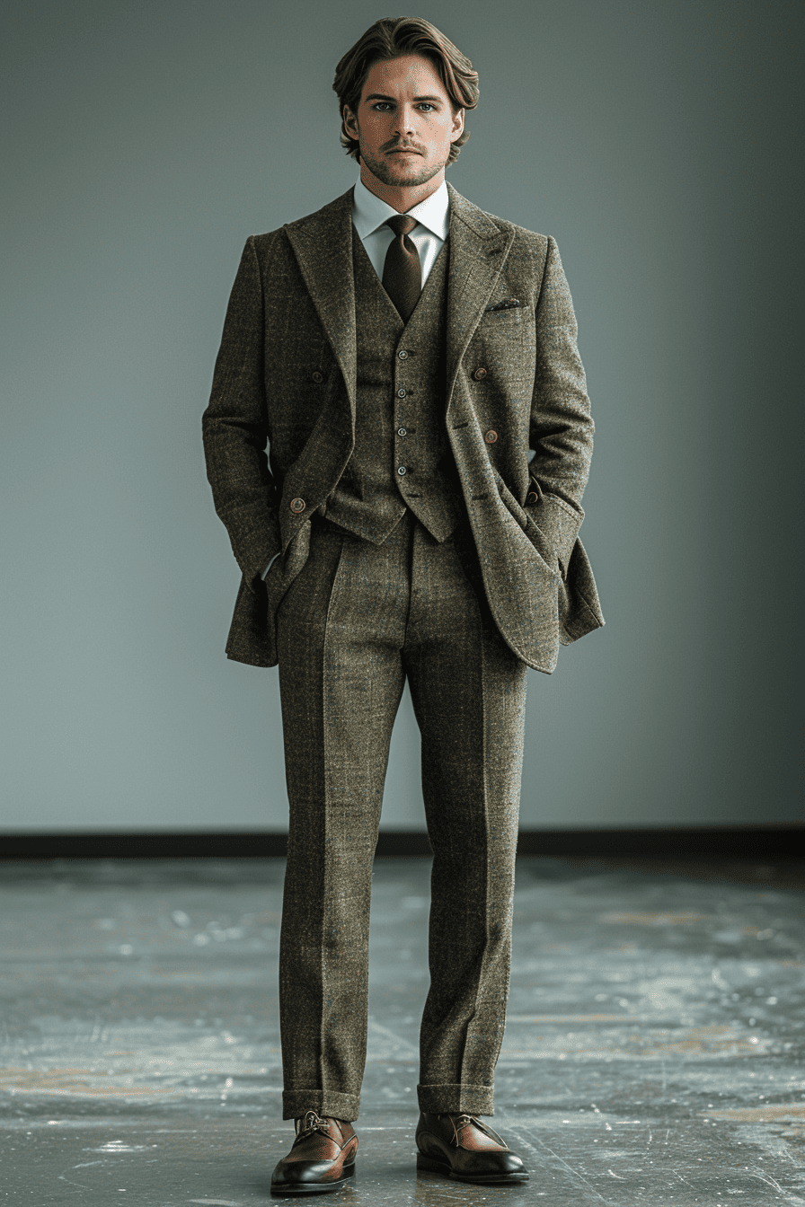 Olive Cotton Father of the Bride Suit — Custom Made
