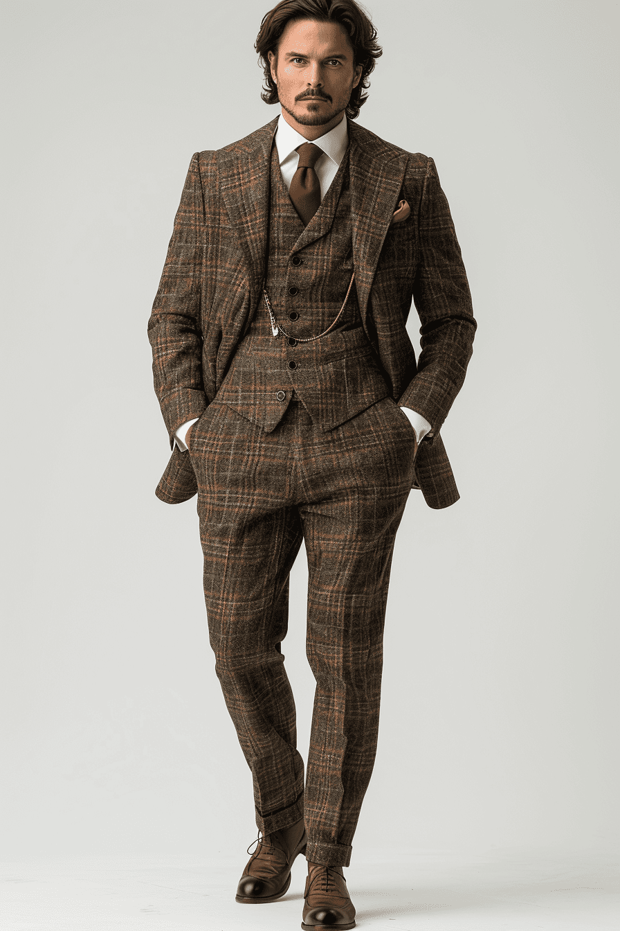 Olive Flannel Suit — Custom Made to Measure