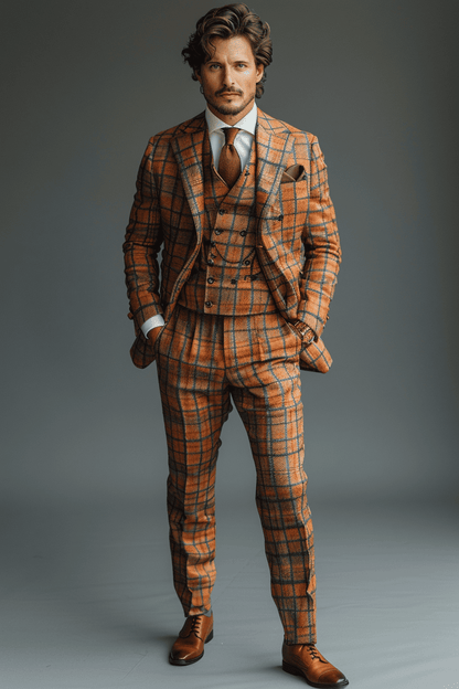 Peach Flannel Suit — Custom Made to Measure