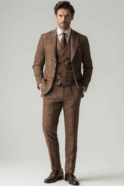 Peach Flannel Suit — Custom Made to Measure