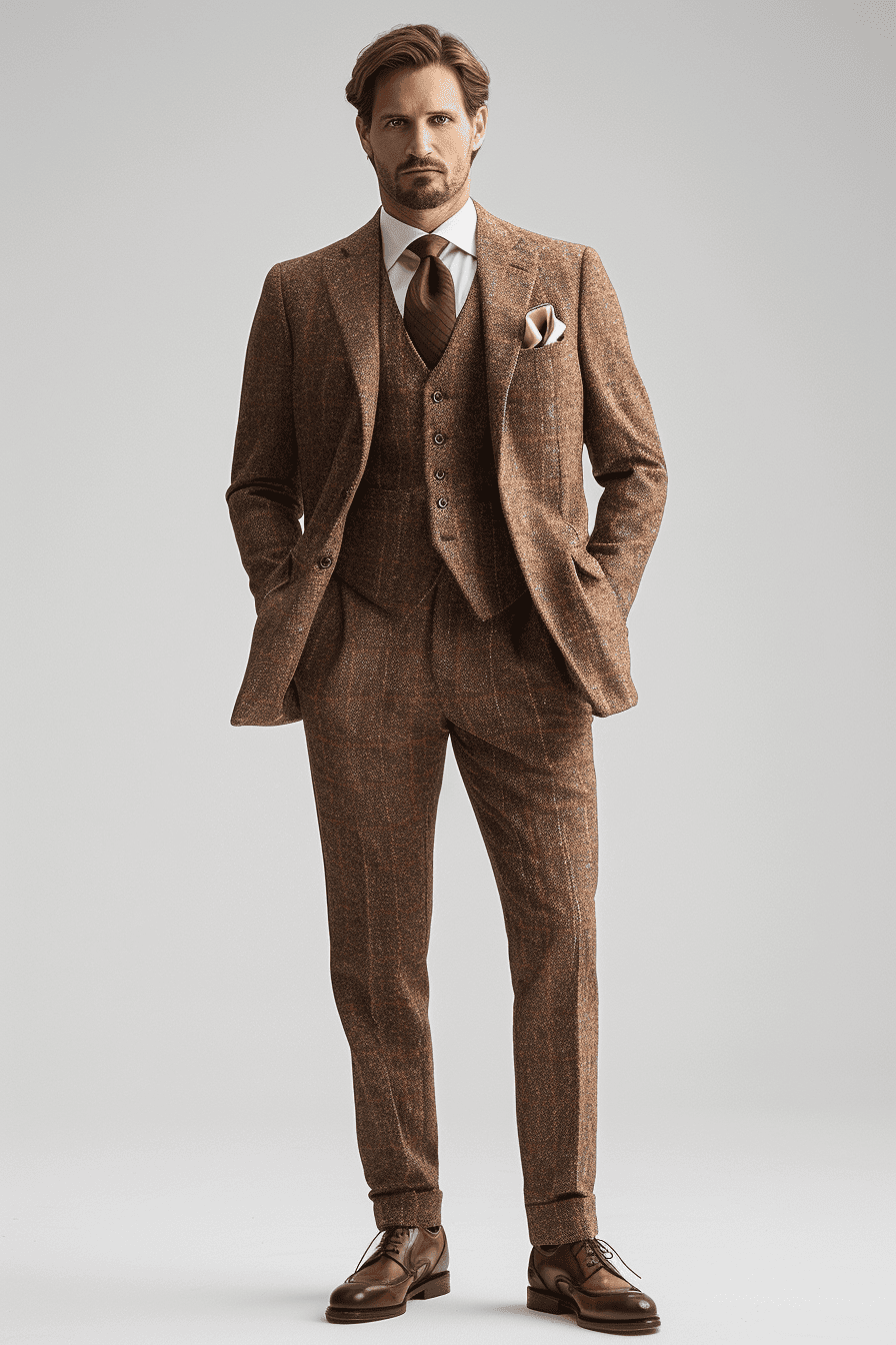Peach Cashmere Blend Suit — Custom Made to Measure