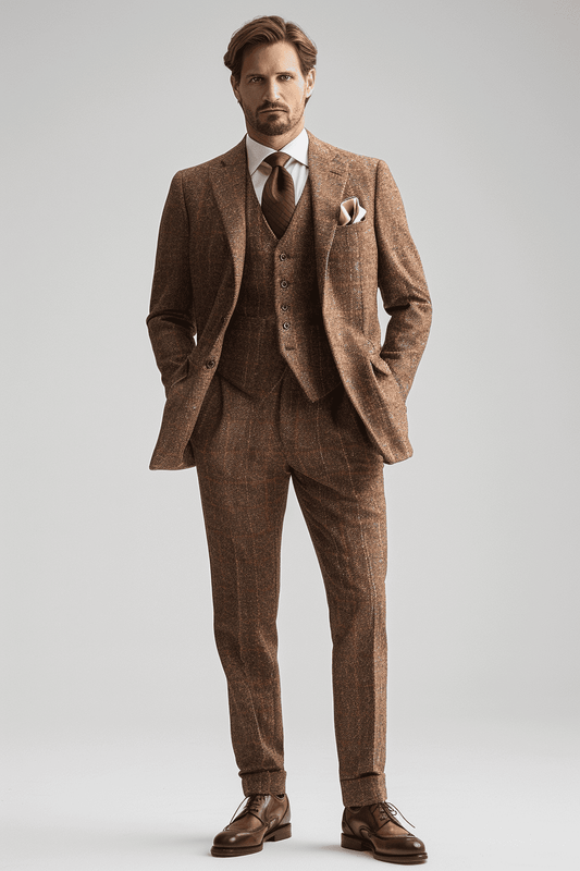 Peach Cashmere Blend Suit — Custom Made to Measure