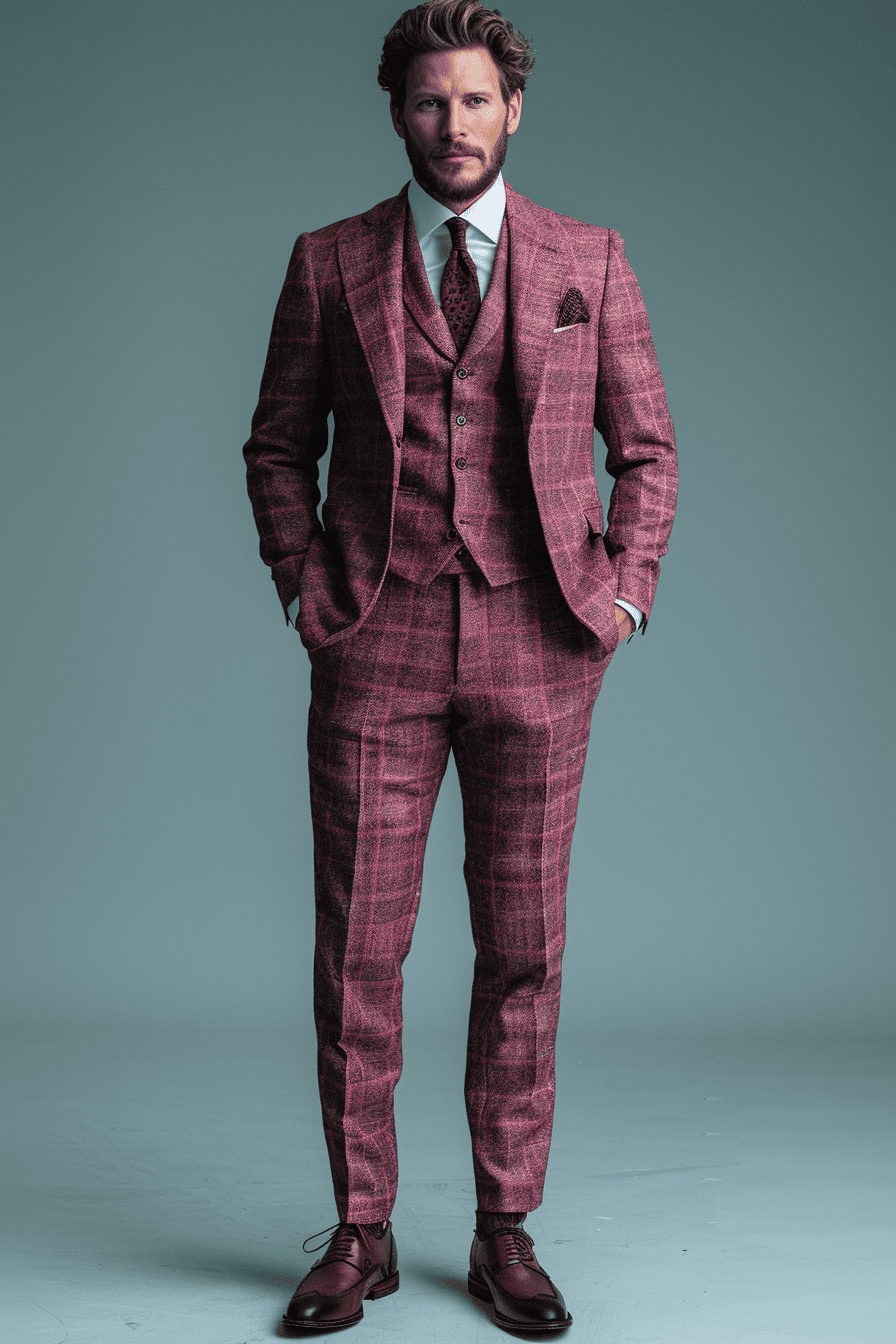 Pink Flannel Suit — Custom Made to Measure
