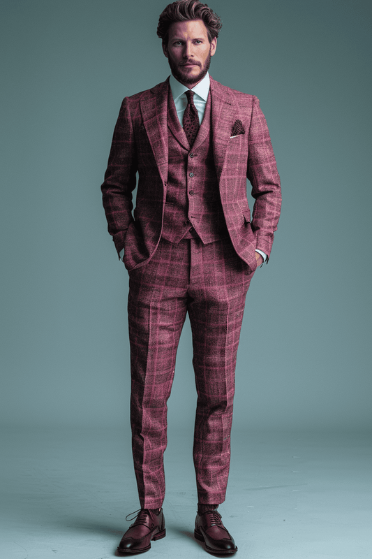 Pink Flannel Suit — Custom Made to Measure