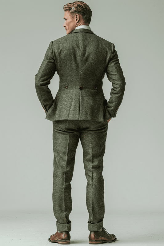 Pistachio Cashmere Blend Suit — Custom Made to Measure