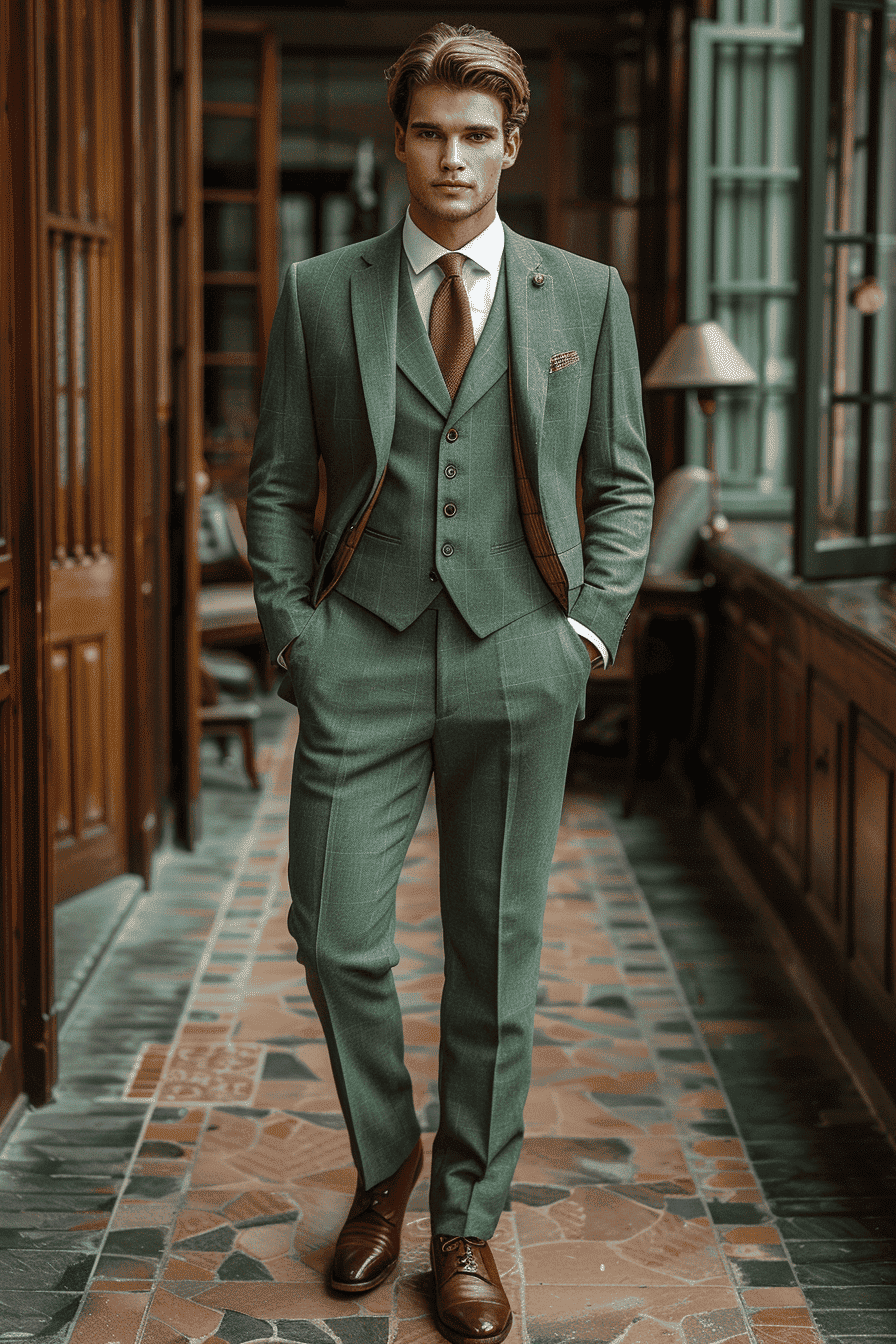 Light Taupe Cashmere Blend Suit — Custom Made to Measure