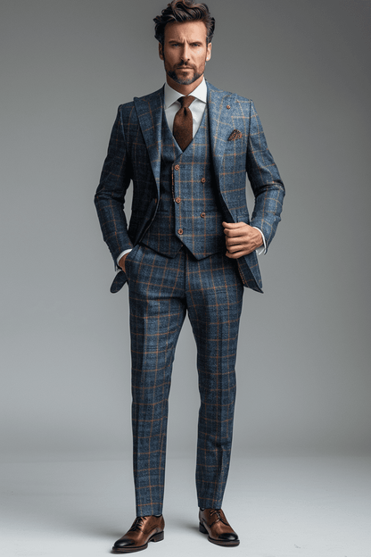 Powder Blue Flannel Suit — Custom Made to Measure