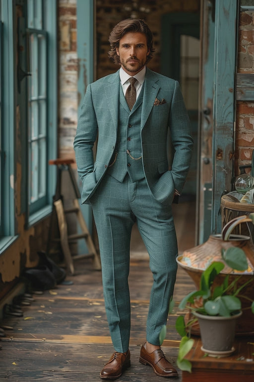 Light Blue Cotton Graduation Suit — Custom Made to Measure