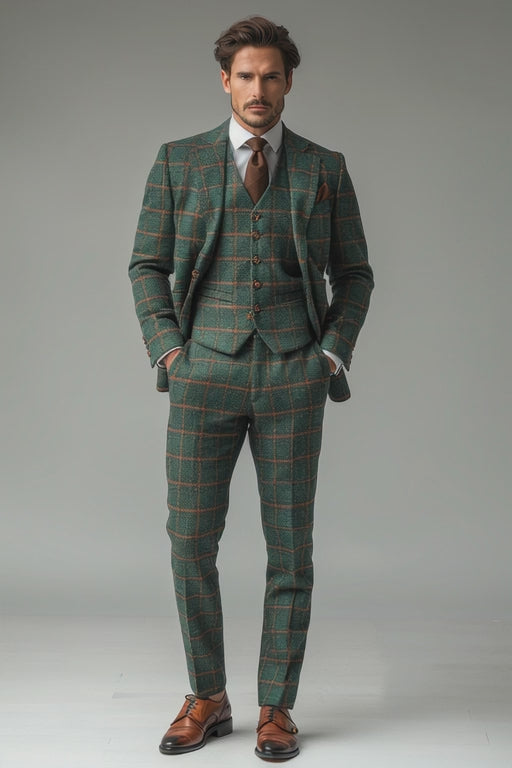 Turquoise Flannel Suit — Custom Made to Measure