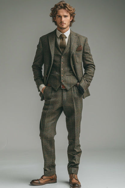 Olive Cotton Graduation Suit — Custom Made to Measure