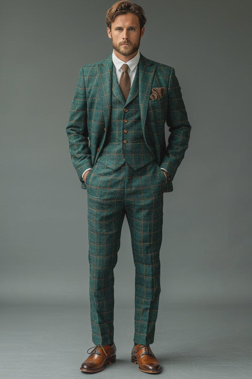 Seafoam Flannel Suit — Custom Made to Measure