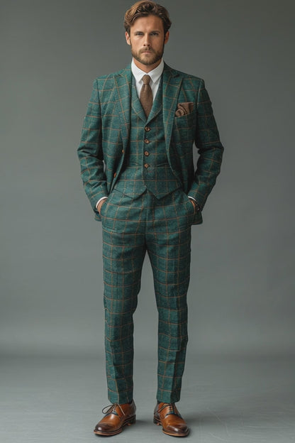 Seafoam Flannel Suit — Custom Made to Measure