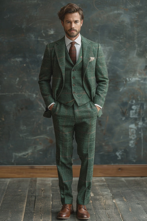 Mint Flannel Suit — Custom Made to Measure