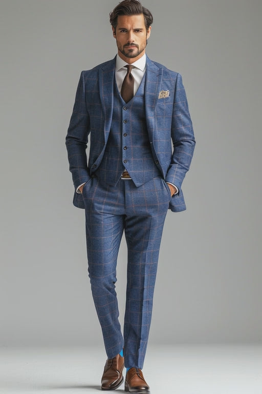 Cobalt Blue Flannel Suit — Custom Made to Measure