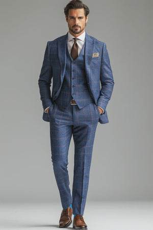 Cobalt Blue Flannel Suit — Custom Made to Measure — 4
