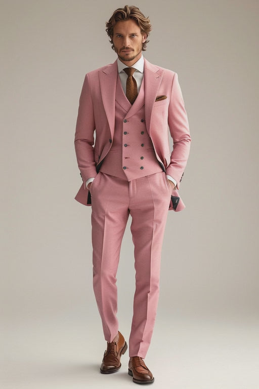 Blush Pink Cotton Graduation Suit — Custom Made to Measure
