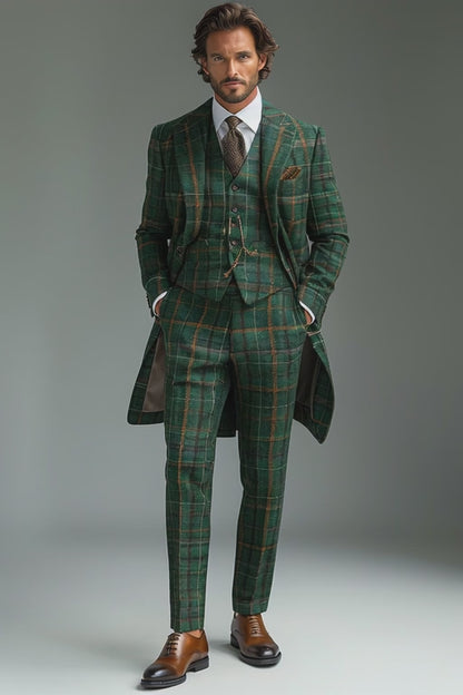 Emerald Green Flannel Suit — Custom Made to Measure