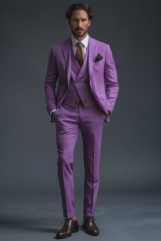 Lilac Cotton Graduation Suit — Custom Made to Measure
