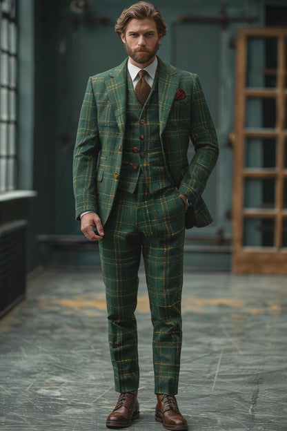 Forest Green Flannel Suit — Custom Made to Measure