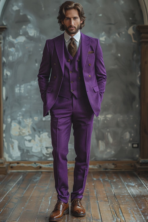 Purple Cotton Graduation Suit — Custom Made to Measure