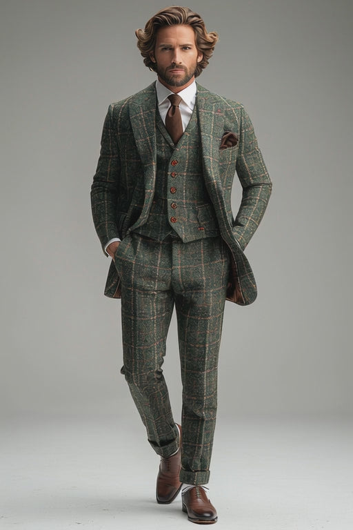 Eucalyptus Green Flannel Suit — Custom Made to Measure