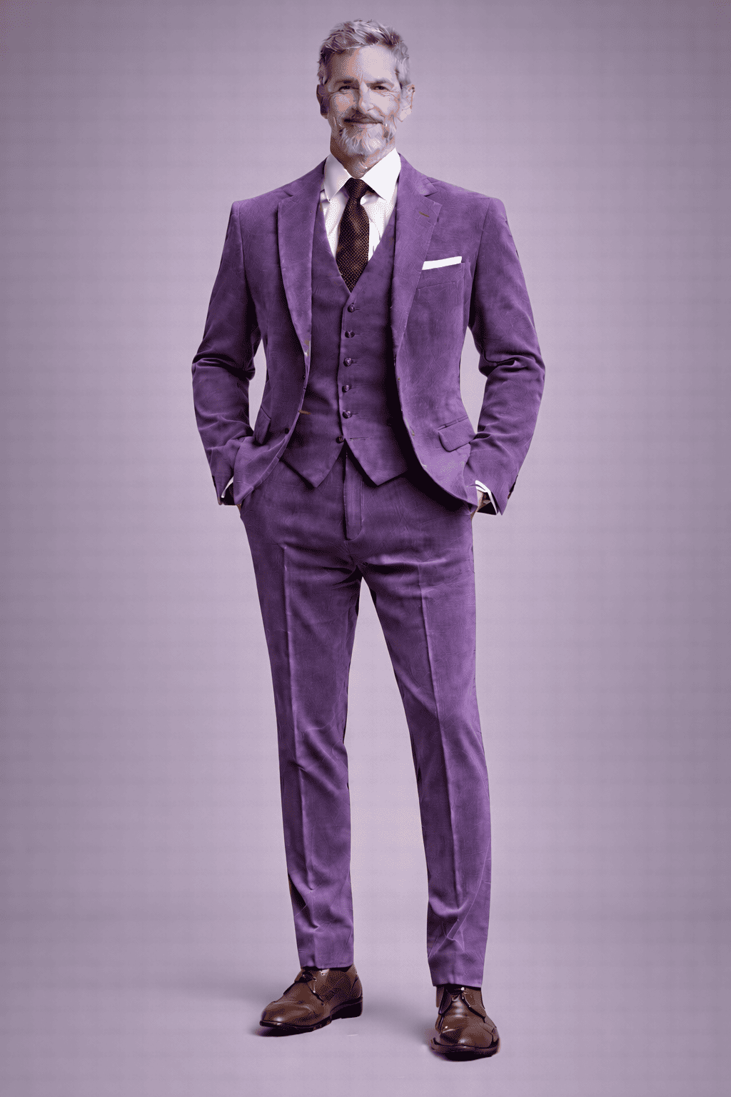 Purple Linen Father of the Bride Suit — Custom Made