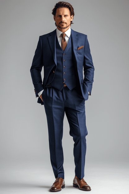 Royal Blue Cotton Graduation Suit — Custom Made to Measure
