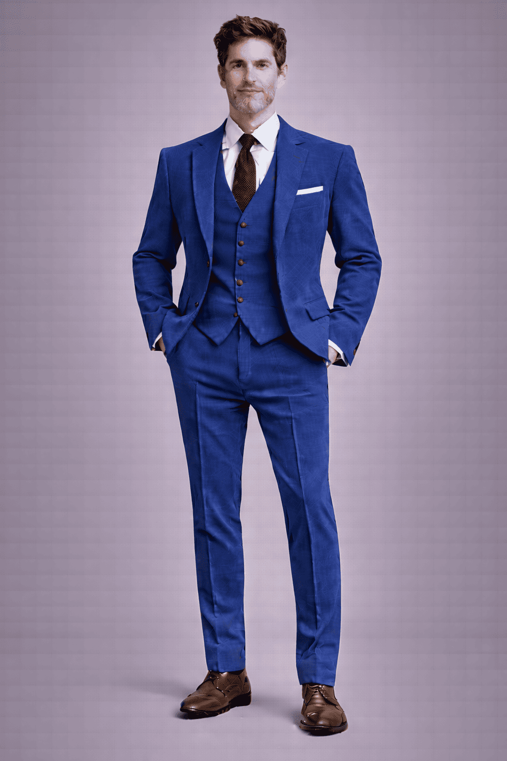 Royal Blue Linen Father of the Bride Suit — Custom Made