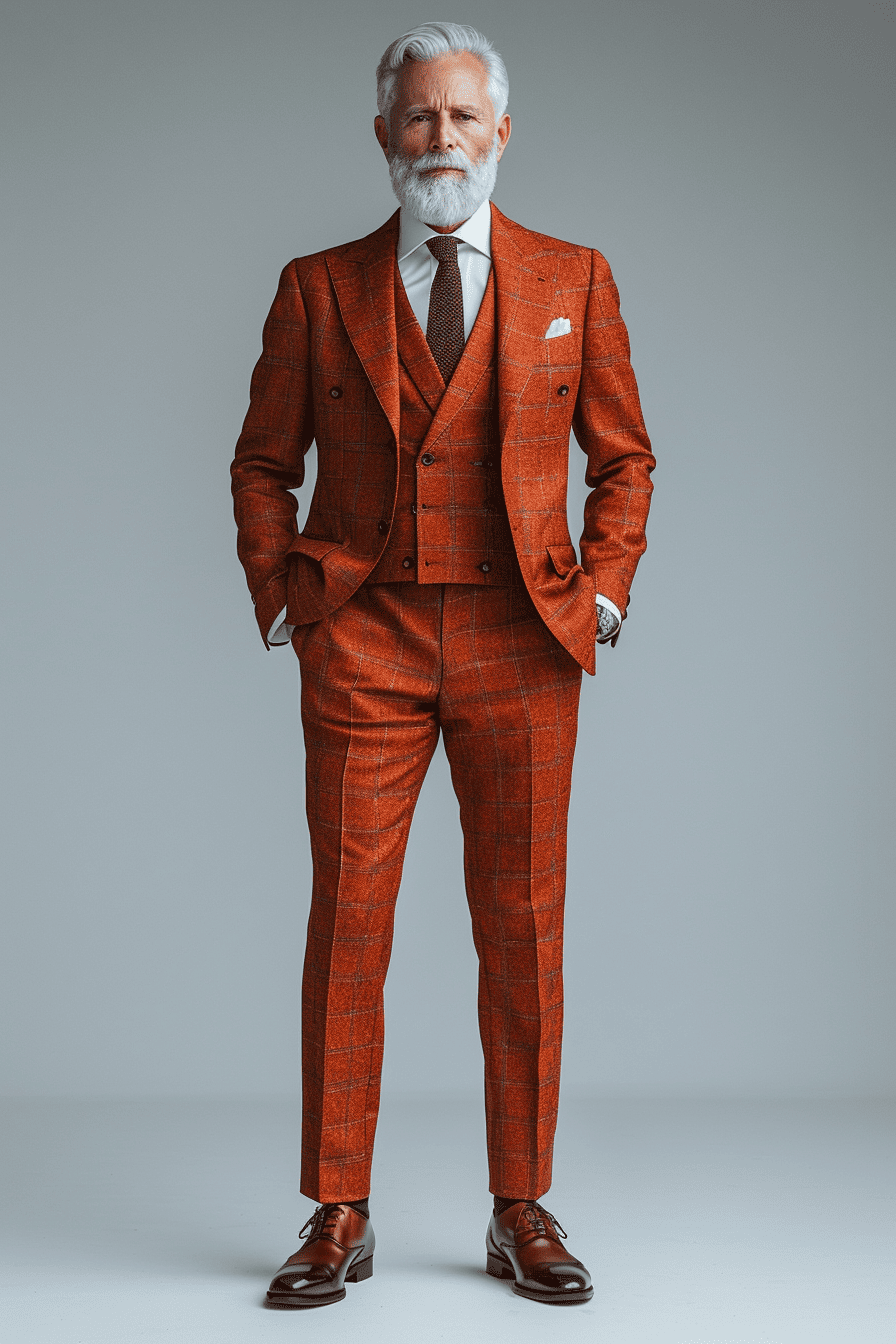 Rust Cotton Father of the Bride Suit — Custom Made