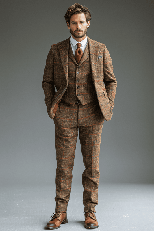 Rust Tweed Suit — Custom Made to Measure