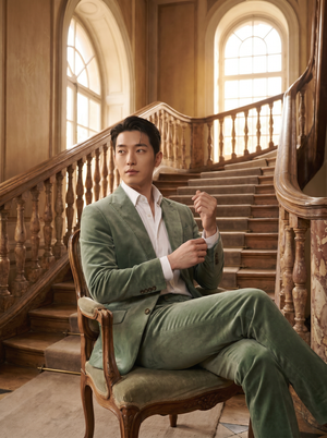 Men's Sage Green Velvet Suit — Custom Made to Measure | SuitedNoir — 3