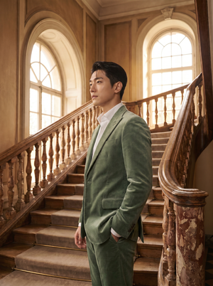 Men's Sage Green Velvet Suit — Custom Made to Measure | SuitedNoir — 2