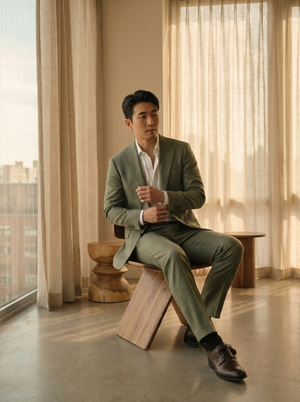 Sage Green Wool Suit — Custom Made to Measure — 3