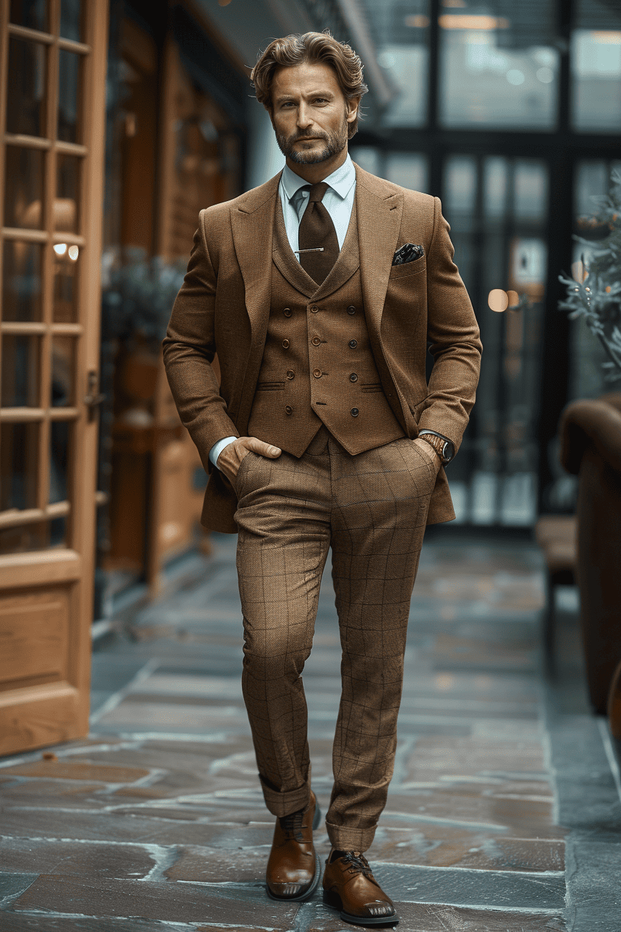 Sage Beige Velvet Graduation Suit — Custom Made to Measure