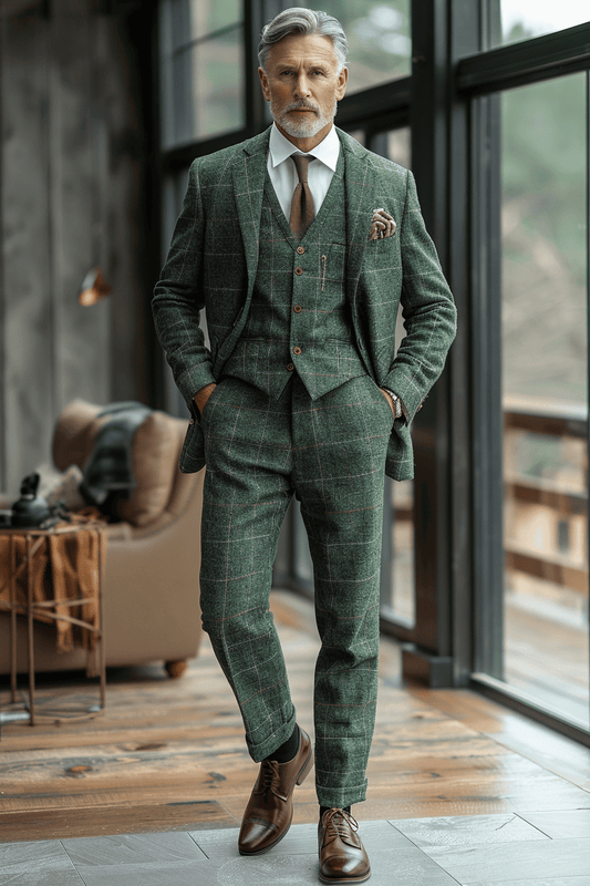 Sage Green Cotton Father of the Bride Suit — Custom Made