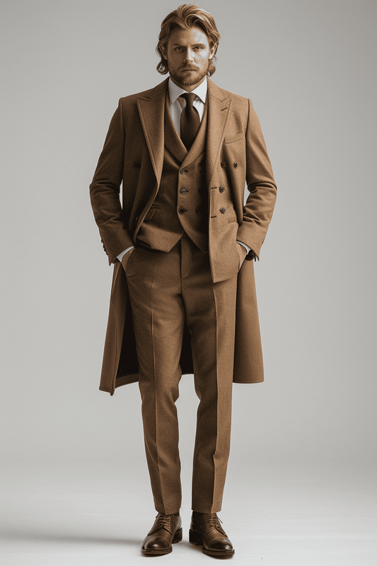 Sand Cotton Graduation Suit — Custom Made to Measure