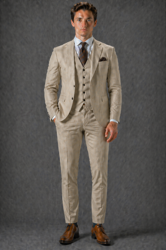 Sand Linen Father of the Bride Suit — Custom Made